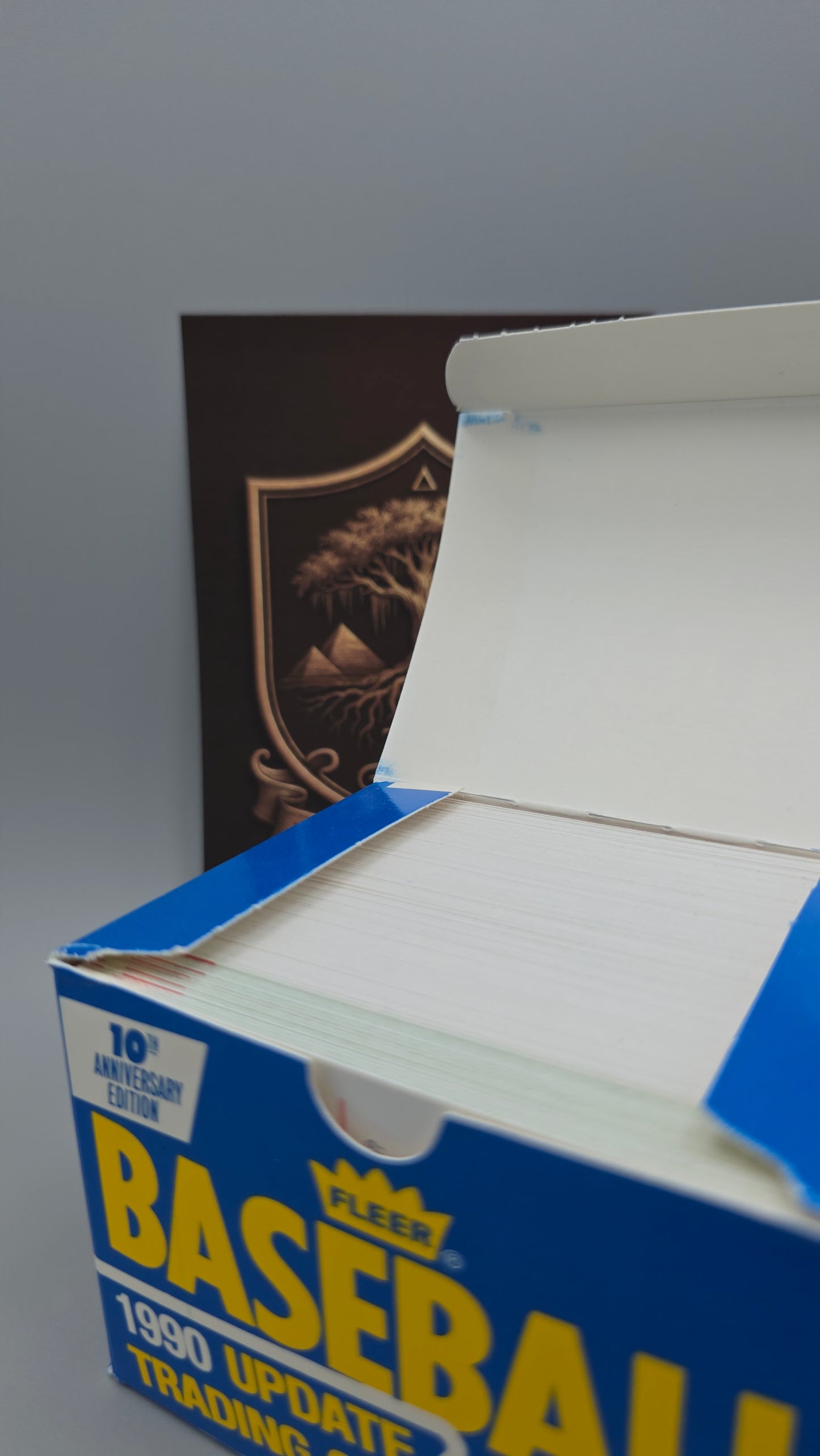 1990 Fleer Baseball Update Trading Cards Box – With Logo Stickers