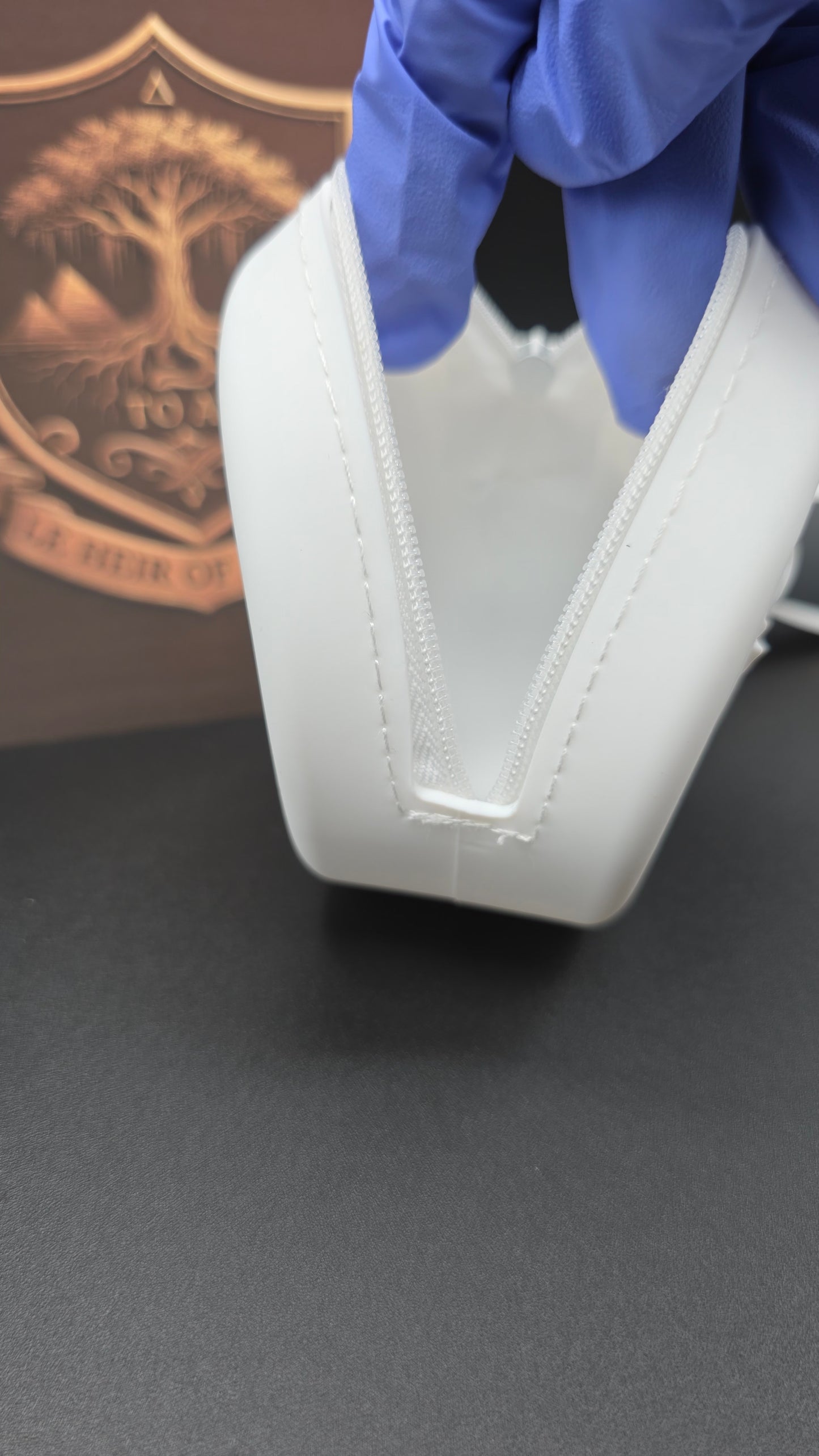 Versus Versace Silicone Lion Head Round Pouch – White