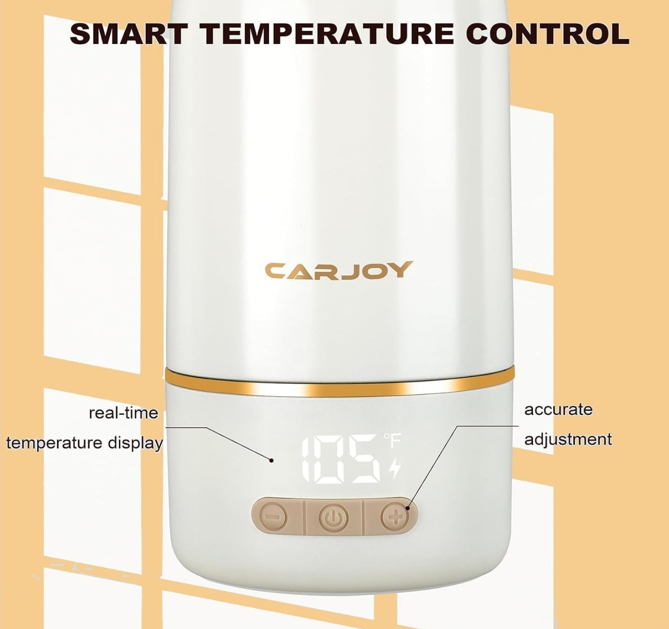 Cordless Portable Bottle Warmer | 17oz Travel Milk & Formula Heater