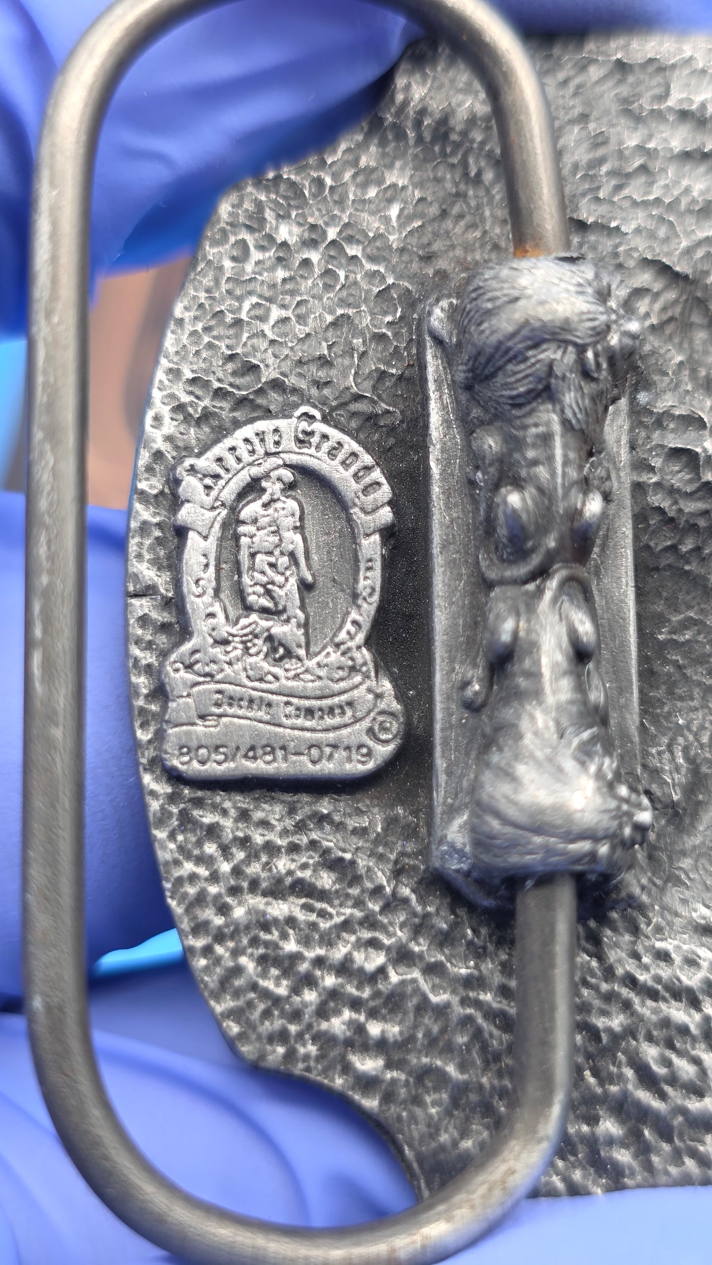 1991 Crazy Horse Arroyo Grande Pewter & Enamel Belt Buckle
