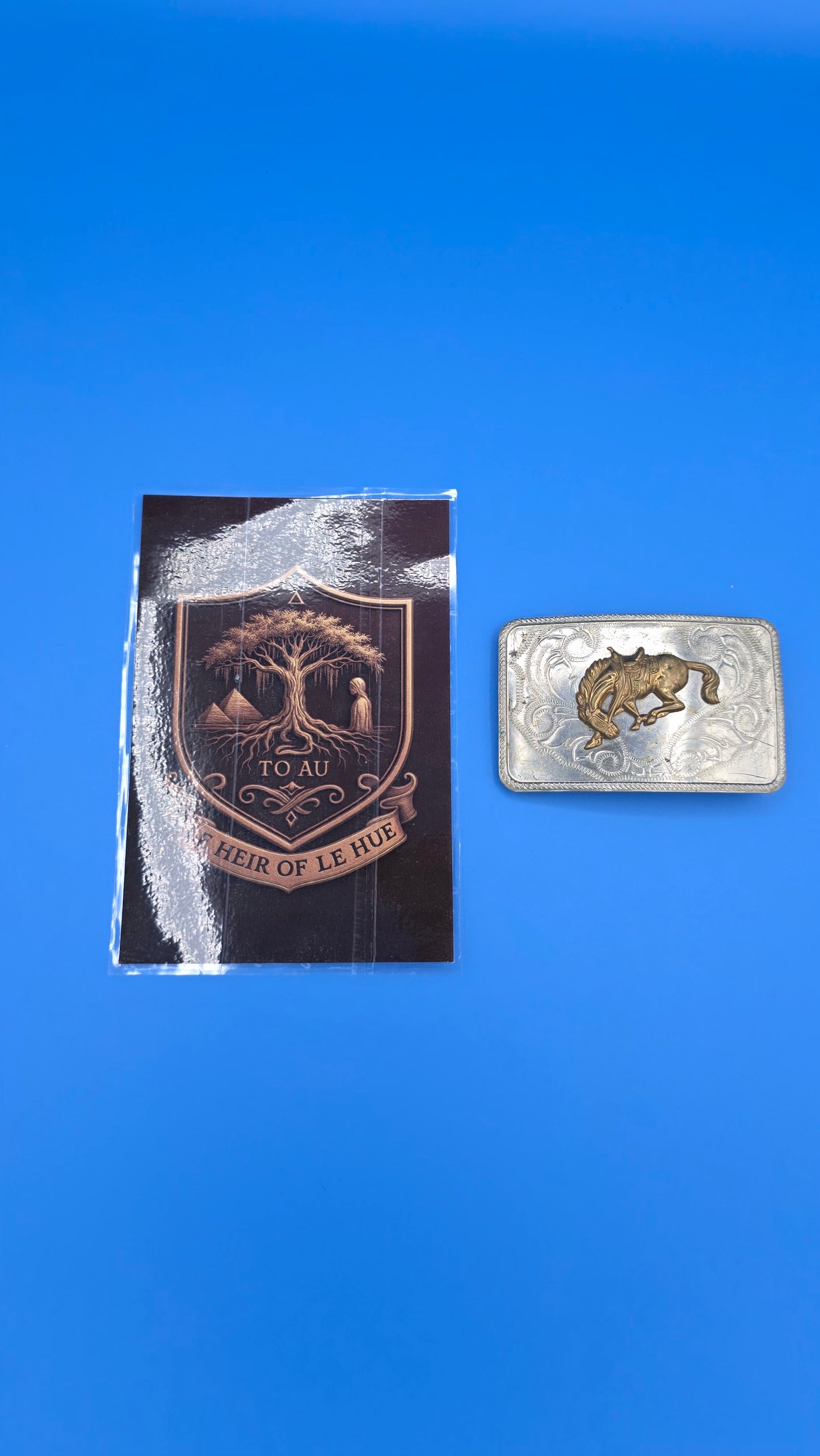 Nickel Silver Bucking Bronco Belt Buckle