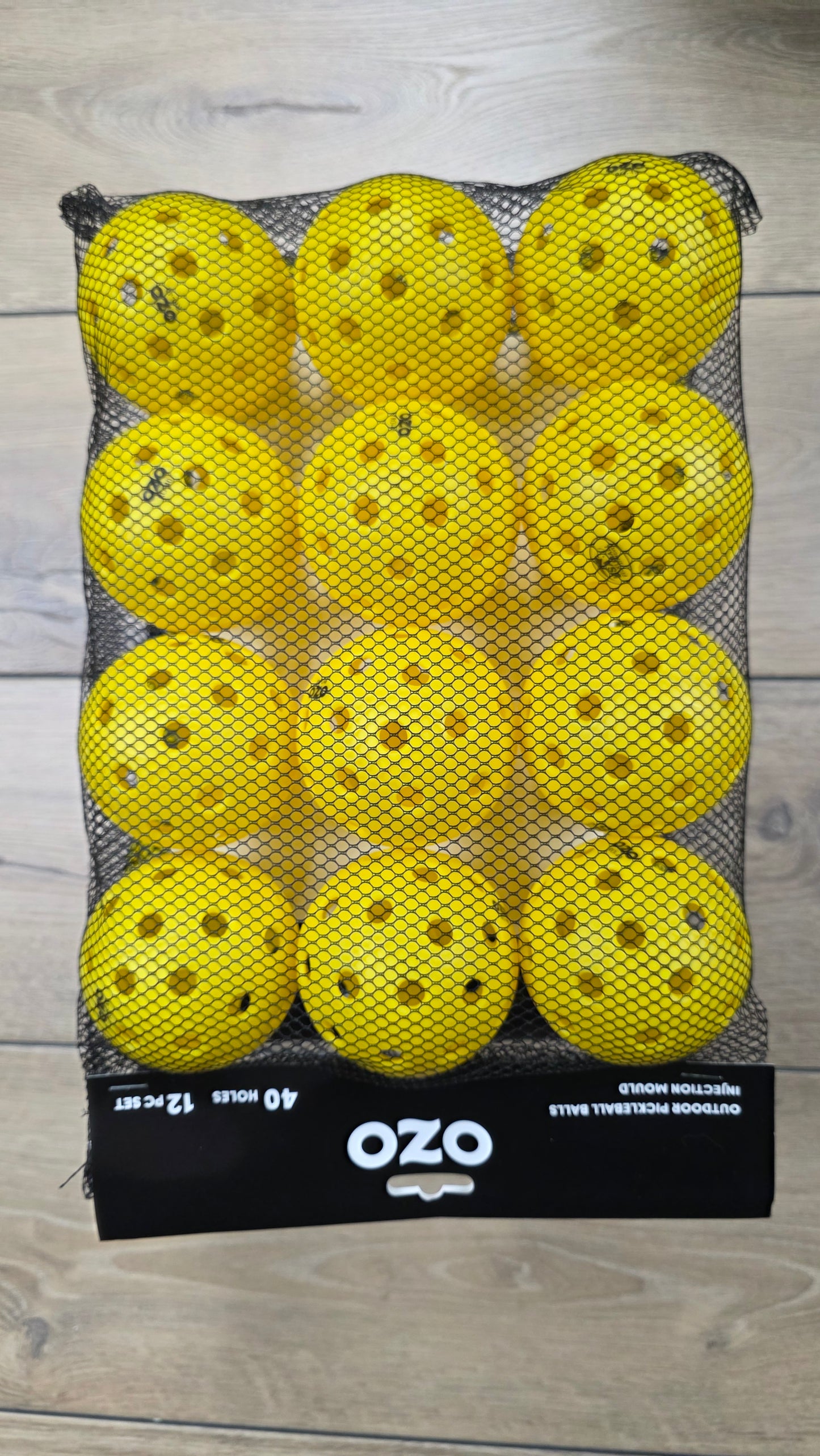 Case of 36 Yellow Outdoor Pickleballs