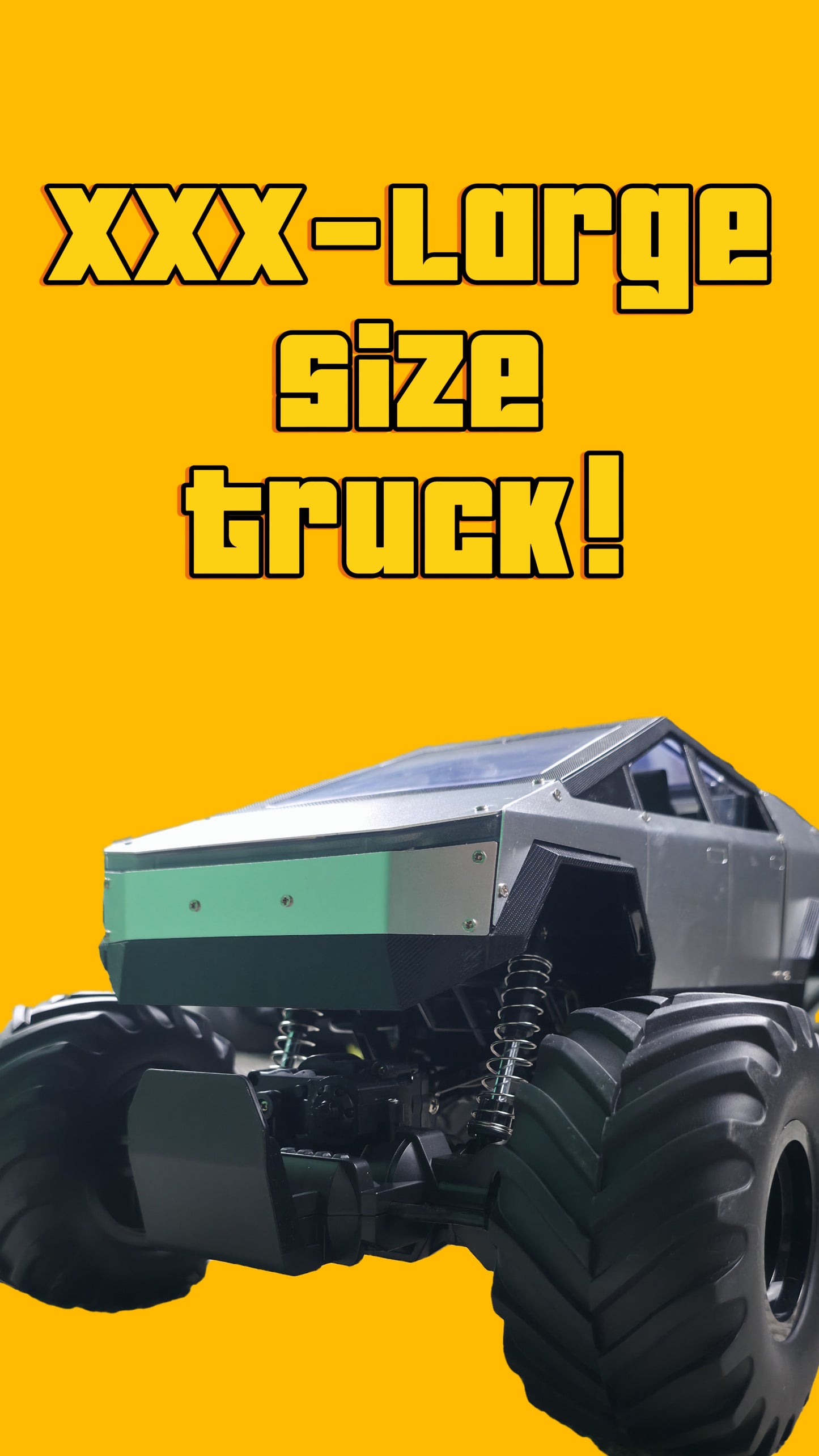 NQD 1:8 Big Cybertruck – XXX-Large 4WD Off-Road RC Truck with LED Headlights, Dual Motors, and Alloy Body | Shop LeHue Marketplace