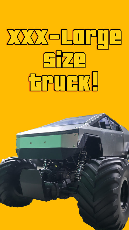 NQD 1:8 Big Cybertruck – XXX-Large 4WD Off-Road RC Truck with LED Headlights, Dual Motors, and Alloy Body | Shop LeHue Marketplace