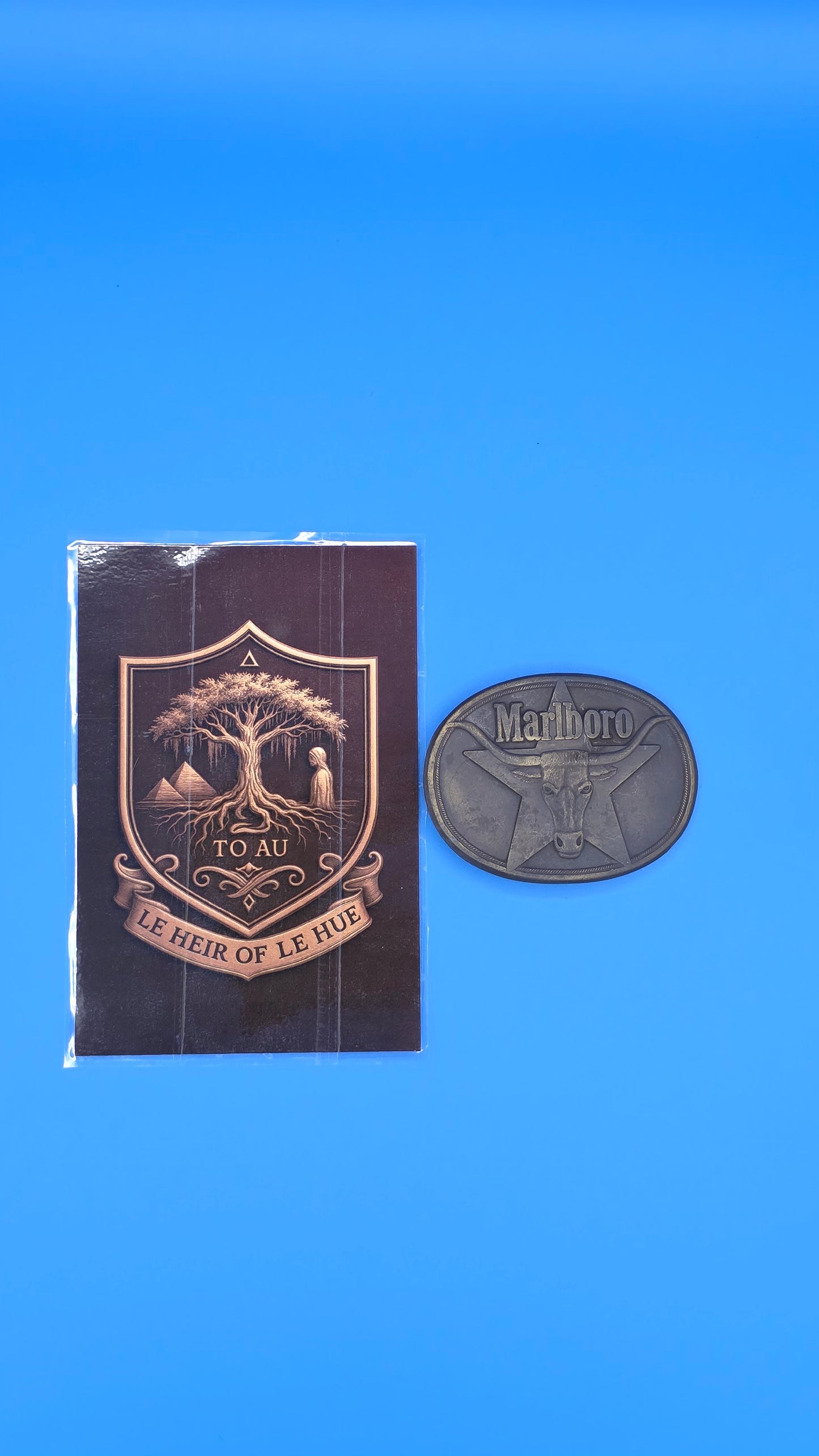 Solid Brass Marlboro Longhorn Belt Buckle (1987)