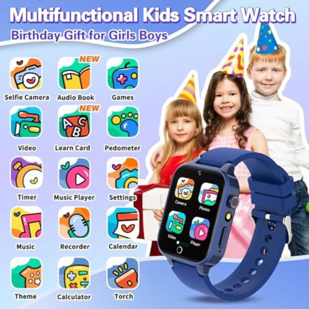 Kids Smart Watch with Camera, Games & Habit Tracker – Blue