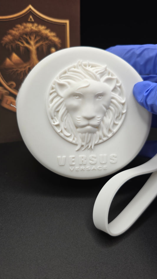 Versus Versace Silicone Lion Head Round Pouch – White