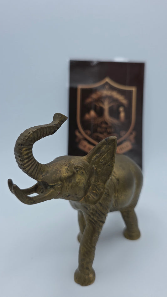 Brass Elephant of Fortune – Vintage Solid Brass with Raised Trunk | Shop LeHue Marketplace