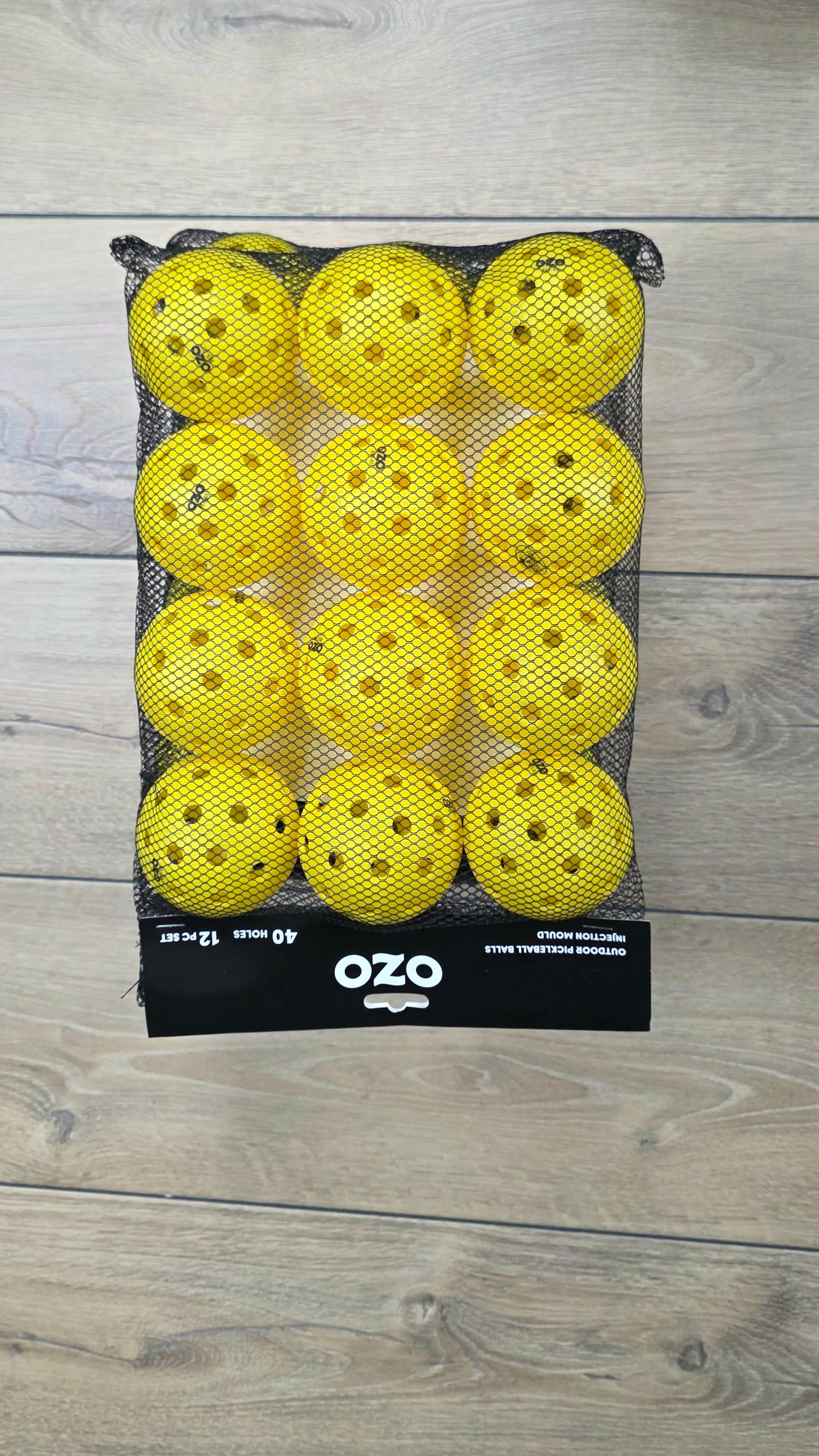 Case of 36 Yellow Outdoor Pickleballs