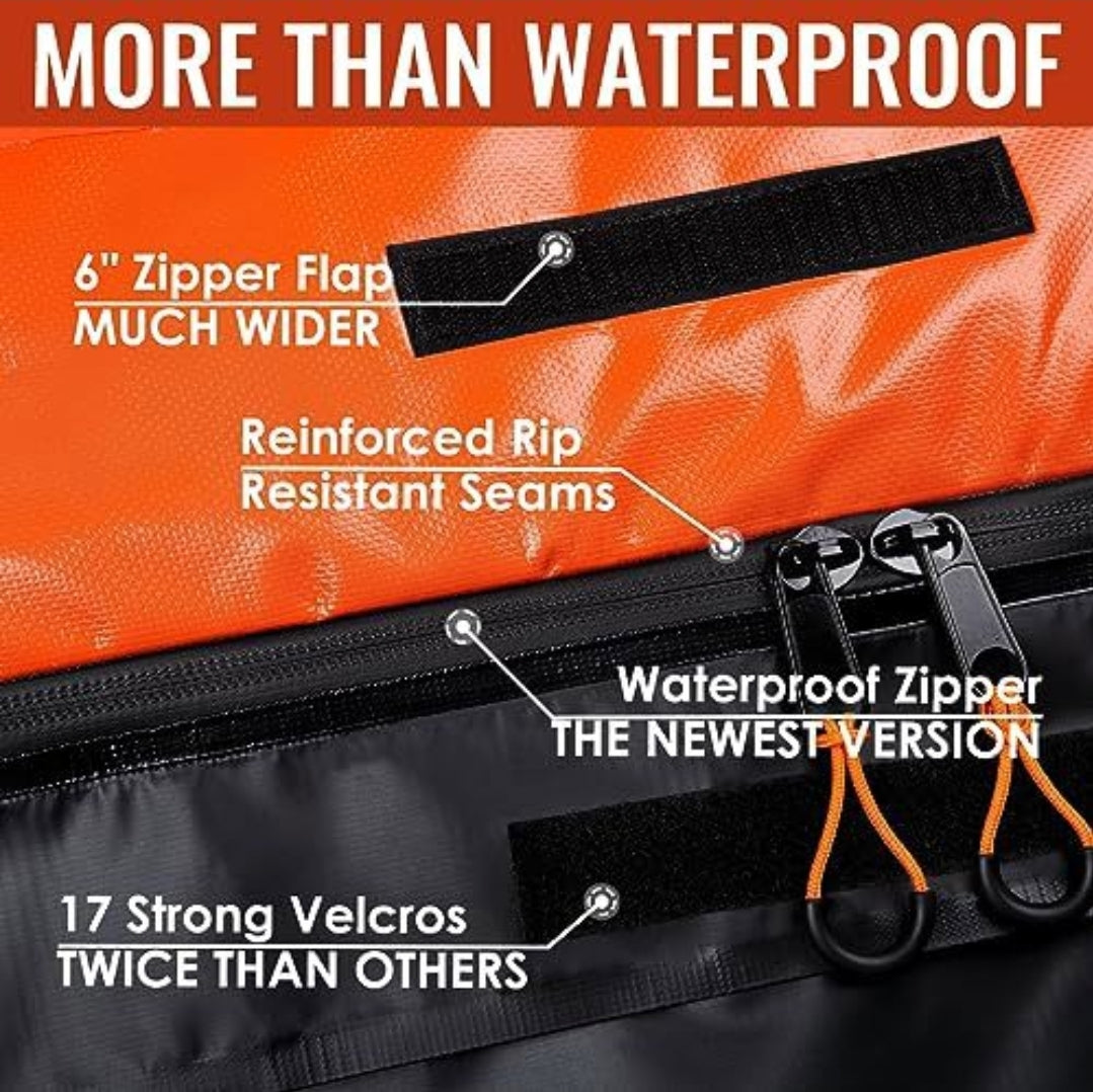 Asinking 21 Cu Ft Rooftop Cargo Bag | Waterproof Heavy-Duty 840D Car Roof Storage | Foldable Travel Luggage Carrier (Used – Bag Only)